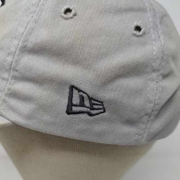 New Era Mens Slideback Hat Gray OSFA Embroidered Rattlesnake Logo Distressed - Picture 6 of 12